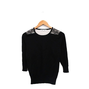  M pull mie black M-Premier BLACK cut and sewn T-shirt 7 minute sleeve race simple 34P black black /KT23 lady's 