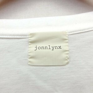 ジョンリンクス jonnlynx カットソー Tシャツ 無地 シンプル 変形袖 半袖 丸首 コットン 綿 M アイボリー 白 /HT10 レディースの画像3