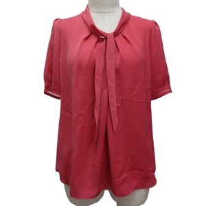  Untitled UNTITLED bow Thai blouse short sleeves ... sleeve pink series 2 M size corresponding 93619 0312 lady's 