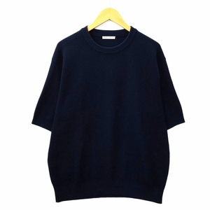 ユナイテッドアローズ UNITED ARROWS 2023SS バーズアイ クルーネック ショートスリーブ ニット XL NAVY(ネイビー) メンズ