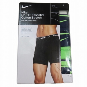 未使用品 ナイキ NIKE Dri-FIT Essential Cotton Stretch Boxer Brief 下着 ボクサーパンツ 3枚セット L マルチカラー/3 メンズ