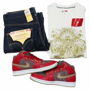 ナイキ NIKE エアジョーダン1　リーバイス デニムパック TEE SHIRTS・Levi's501XX 332083-435 AIR JORDAN 23/501 DENIM PACK LEVI'S