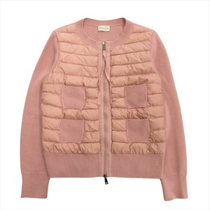 Moncler Moncler Alla Coreana Knit Switching Down Blouson Blouson Switching Logo Pupen 2018 Производится M Pink Lady