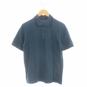  Fred Perry FRED PERRY The Fred Perry Shirt polo-shirt deer. . cut and sewn short sleeves 38 dark green M12 /HS #OS men's 