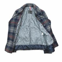 メンズメルローズ MEN'S MELROSE チェック柄 ピーコート ダブルブレスト ライナー付き アウター ミドル マルチカラー 5 メンズ_画像3