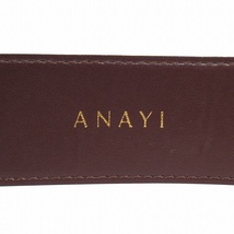 美品 22AW アナイ ANAYI サッシュベルト レザー ゴールド金具 サイズF ブラック/ボルドー レディース ♪３_画像4