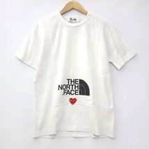 プレイコムデギャルソン PLAY COMME des GARCONS ザ ノースフェイス コラボ Tシャツ ハートワッペン 半袖 TEE L メンズ レディース_画像1