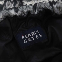 パーリーゲイツ PEARLY GATES ゴルフ パイソン柄 ミニスカート 台形 ダウン 1 黒 白 グレー /MI ■OS レディース_画像3