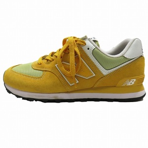 ニューバランス NEW BALANCE ML574SSJ スニーカー ランニングシューズ スエード/メッシュアッパー イエロー サイズ26.5cm メンズ ▲C2