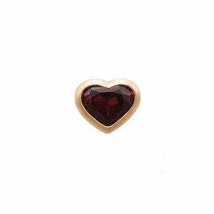 美品 チーゴ chigo Red Heart Pierce レッドハート ピアス ガーネット 片耳用 925素材 スタッド イヤーアクセサリー 赤 ゴールド/△N16