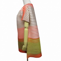 16AW プリーツプリーズ イッセイミヤケ PLEATS PLEASE ISSEY MIYAKE バウンス アシンメトリー トリコロールカラー ワンピース オレンジ_画像5