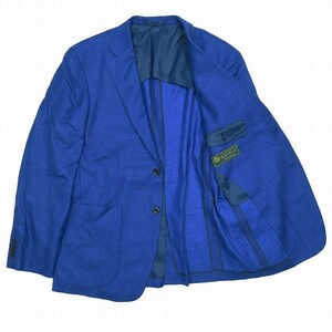 美品 ロロピアーナ Loro Piana 銀座サワモト GINZA SAWAMOTO リネン ツイード テーラードジャケット アウター 2B 背抜き センターベント