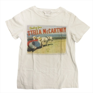 ステラマッカートニー STELLA McCARTNEY フォトグラフ プリント Tシャツ カットソー 馬車 10歳 130 140 白 ホワイト キッズ 子供 ジュニア