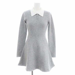  Snidel snidel 23AW Mini knitted One-piece long sleeve F gray white white /HK #OS lady's 