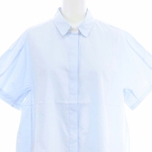 ファビアナフィリッピ FABIANA FILIPPI コットンハーフスリーブシャツ 半袖 S 水色 ライトブルー /DF ■OS レディース_画像4