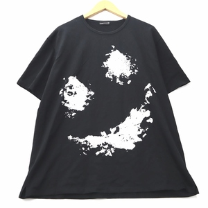 ラッドミュージシャン 日本製 20周年記念 U NECK SMILE PRINT TSHIRTS Uネック 半袖 スマイル プリント ビッグシルエット カットソー Tシャ