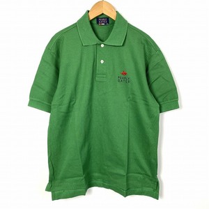 パーリーゲイツ PEARLY GATES ポロシャツ ゴルフウェア 半袖 ロゴ 緑 グリーン S メンズ