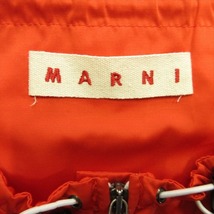 極美品 マルニ MARNI ノーカラー ジャケット ブルゾン ドローコード シャーリング 38 オレンジ レディース_画像6