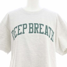 スキン SKIN EVERYDAY I LIKE別注 DEEP BREATH Tシャツ カットソー 半袖 プルオーバー クルーネック コットン グレー 緑_画像4