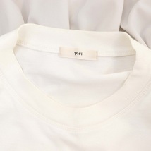 ヨリ yori ヘムフリルワイドTee Tシャツ カットソー 五分袖 F 白 ホワイト ライトグレー /DO ■OS レディース_画像3