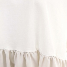 ヨリ yori ヘムフリルワイドTee Tシャツ カットソー 五分袖 F 白 ホワイト ライトグレー /DO ■OS レディース_画像7