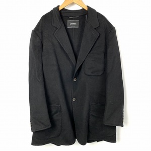 カマンタ l'uomo KAMNTA ロロピアーナ Loro Piana カシミヤ100% ジャケット 上着 長袖 黒 ブラック 52 XL相当 メンズ