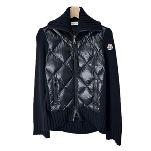 モンクレール MONCLER 21AW ニット切替 ダウンジャケット XS ブラック 黒 G20939B00029 レディース