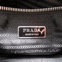 プラダ PRADA テスートナイロン トートバッグ トライアングルロゴ ハンドバッグ ポコノ サフィアーノレザー 黒 ブラック/●W06_画像8