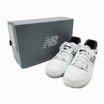 美品 ニューバランス NEW BALANCE BB550NCL スニーカー ローカット ロゴ レザー パンチング ランニング シューズ 靴 28.0 白 ホワイト_画像8