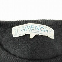 80s 90s ジバンシィ GIVENCHY トリコ TRICOT ヴィンテージ カシミヤ100％ パフスリーブ ニット セーター クルーネック 長袖 トップス L_画像6