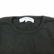 80s 90s ジバンシィ GIVENCHY トリコ TRICOT ヴィンテージ カシミヤ100％ パフスリーブ ニット セーター クルーネック 長袖 トップス L_画像5