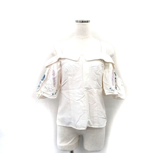  Chesty Chesty блуза рубашка плечо cut вышивка цветок простой 0 слоновая кость белый /KT34 женский 