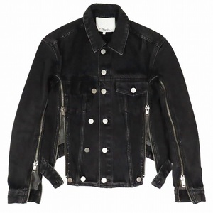 美品 17SS 3.1 フィリップリム 3.1 phillip lim ユーズド加工 デニムジャケット ジージャン アウター ジップスリーブ