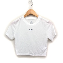 ナイキ NIKE 国内正規品 ショート丈 半袖 Tシャツ カットソー ロゴマーク スポーツウエア M ホワイト 白 /FT6 レディース_画像1