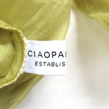 チャオパニック ティピー CIAOPANIC TYPY ワンピース ロング 半袖 透け感 シンプル 1 グリーンイエロー 黄緑 /KT7 レディース_画像3