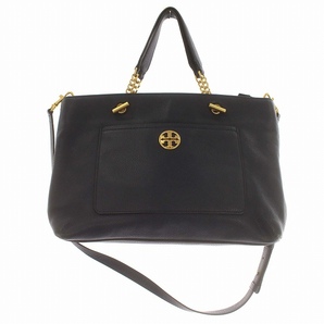 トリーバーチ TORY BURCH トートバッグ 2WAY ショルダーバッグ ネイビー 紺 /☆G レディースの画像1