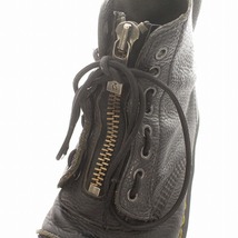 ドクターマーチン DR.MARTENS 厚底 ショートブーツ レザー 8ホール UK6 25cm 黒 ブラック /☆G レディース_画像4