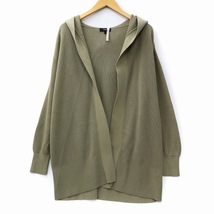 セオリー theory 3103730 STEADY COTTON HOOD OPEN CARDI ニットパーカー カーディガン S レディース_画像1