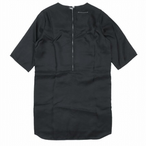 美品 15SS エムエムシックス メゾンマルジェラ MM6 Maison Margiela メッシュジャガード 総柄 ワンピース 7分袖 ハーフ丈 黒 ブラック_画像4