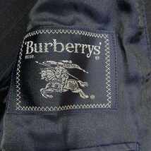 美品 バーバリーズ Burberrys ストライプ柄 スーツセットアップ 2B 2タックパンツ ブラック ネイビー サイズ175A6 メンズ YBA2_画像3