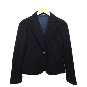  Rope ROPE tailored jacket single plain simple wool wool 7 black black /HT17 lady's 