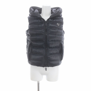 daru tongue bona Pal toDartin Bonaparto down vest Zip up hood S black black /HK #OS lady's 