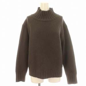 マーガレットハウエル WOOL CASHMERE SILK JUMPER ニット ハイネック シルク混 ウール セーター 2 M グレー