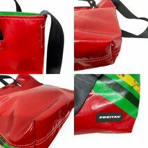 フライターグ FREITAG F202 LELAND TOTE BAG SMALL トートバッグ ショルダー 2way PVC 赤 緑 黄 黒 マルチ メンズ レディース_画像4