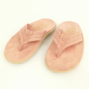 アイランドスリッパ ISLAND SLIPPER 美品 スウェード トング サンダル ビーチサンダル 4 ピンク レディース