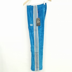 未使用品 ニードルス ニードルズ Needles KP227 Narrow Track Pant Velour 22SS ベロア ナロー トラック パンツ S ブルー メンズの画像1