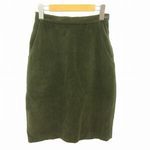 Wise y Vintage 00aw длинная юбка для ремня петля шерсть velora green khaki 0225 ■ gy31 Ladies