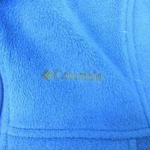 コロンビア Columbia フリース ジャケット ブルゾン ロゴ 刺繍 青 ブルー 8 約130cm 0225 ■GY31 キッズ_画像4