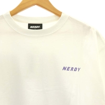 ノルディ NERDY 1/2 Sleeve T-shirt Tシャツ カットソー 半袖 コットン L 白 ラベンダー ホワイト /NR ■OS ■SH メンズ_画像4