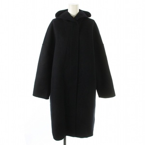 Muse de deuxieme Classe Col Pierrot 21aw Fooded Court Long Zip Up Wool Black Black